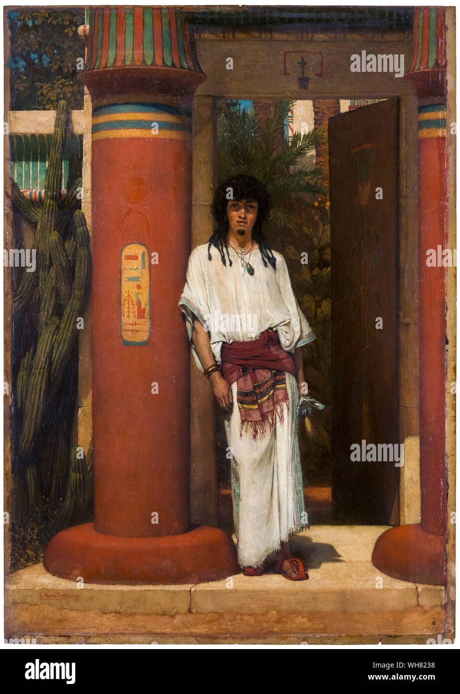 Lawrence Alma tadema, un Egiziano in un portale, pittura, 1865 Foto Stock