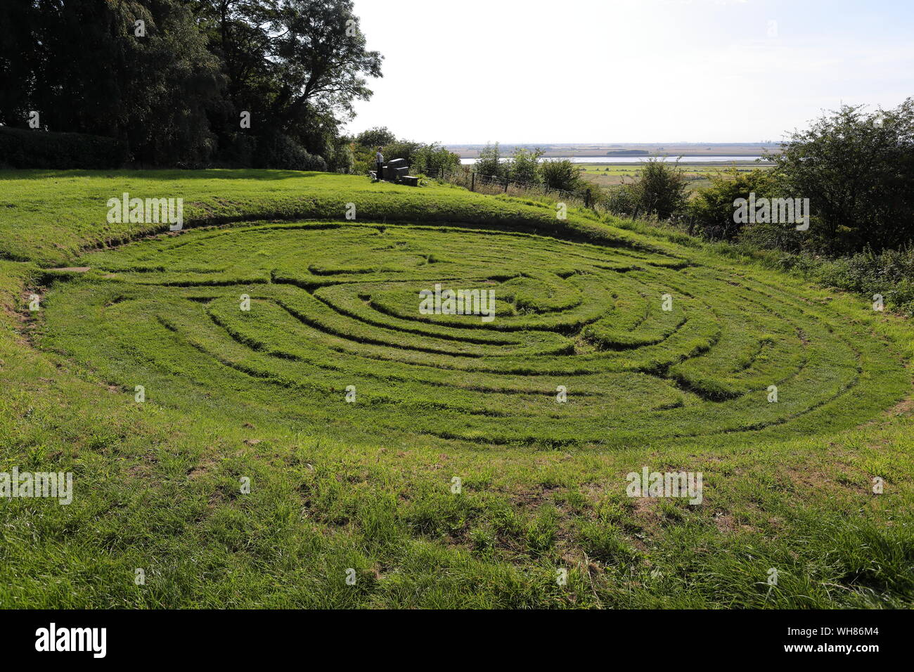 Jeremy's Bower Turf labirinto del Greco tradizione romana Foto Stock
