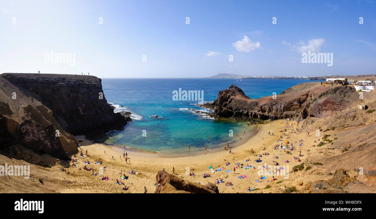 Playas de Papagayo, Lanzarote, Spagna Foto Stock