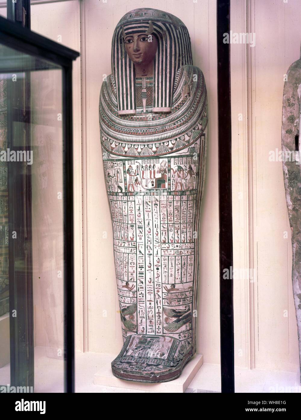 Egittologia Pensenher egiziano la bara Foto Stock