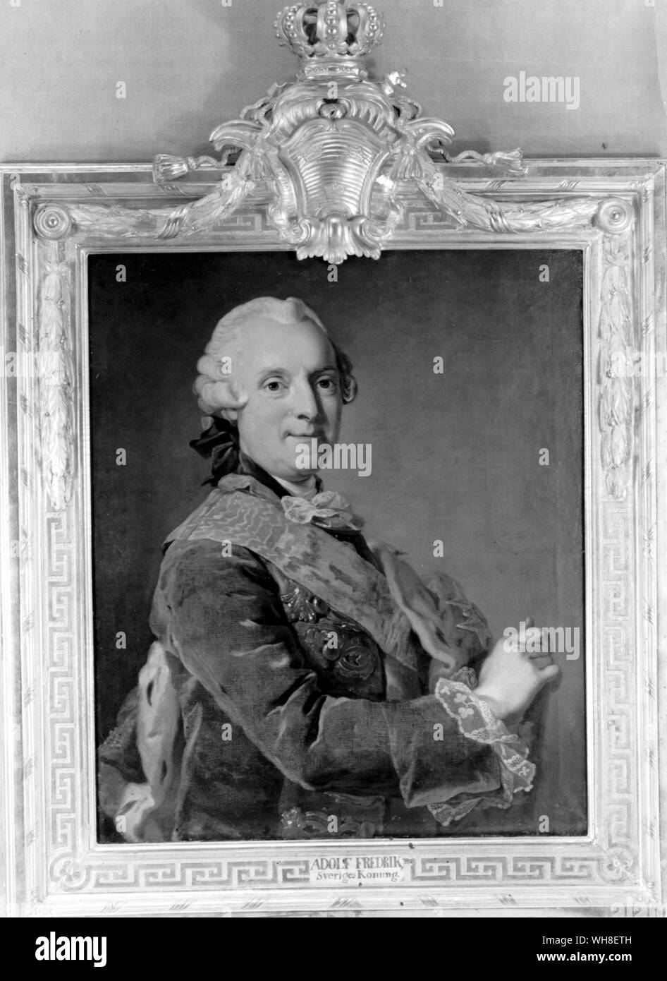 Re Adolf Frederik di Svezia, 1751-70. Il naturalista completo, una vita di Linneo da Wilfred Blunt, pagina 167. Foto Stock