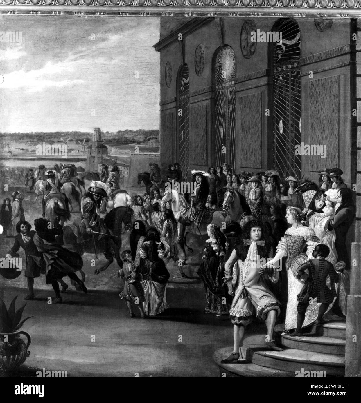 Luigi XIV, il Re Sole, (1638-1715), Re di Francia dal 1643. Versailles Chateau (Castello) 1675. Foto Stock