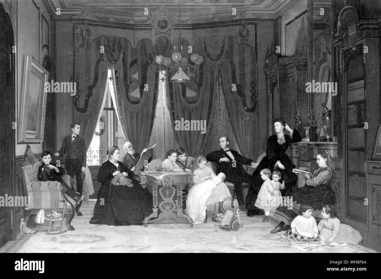 La famiglia berlina 1870-1871, da Eastman Johnson (1824-1906), American ritratto e pittore di genere.. Foto Stock
