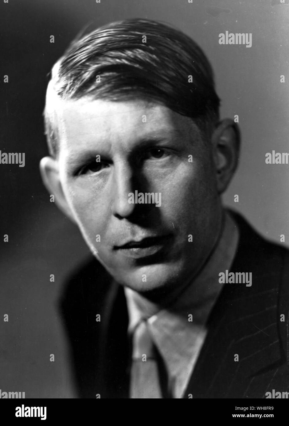 W H Auden. Wystan Hugh Auden (1907-1973) fu un poeta inglese e critico, ampiamente considerato tra i più influenti e importanti scrittori del XX secolo. Ha trascorso la prima parte della sua vita nel Regno Unito, ma emigrato negli Stati Uniti nel 1939, diventando un cittadino degli Stati Uniti in 1946.. . Foto Stock