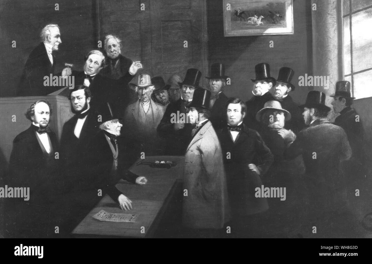 Un asta di zucchero a Londra nel 1860. Foto Stock