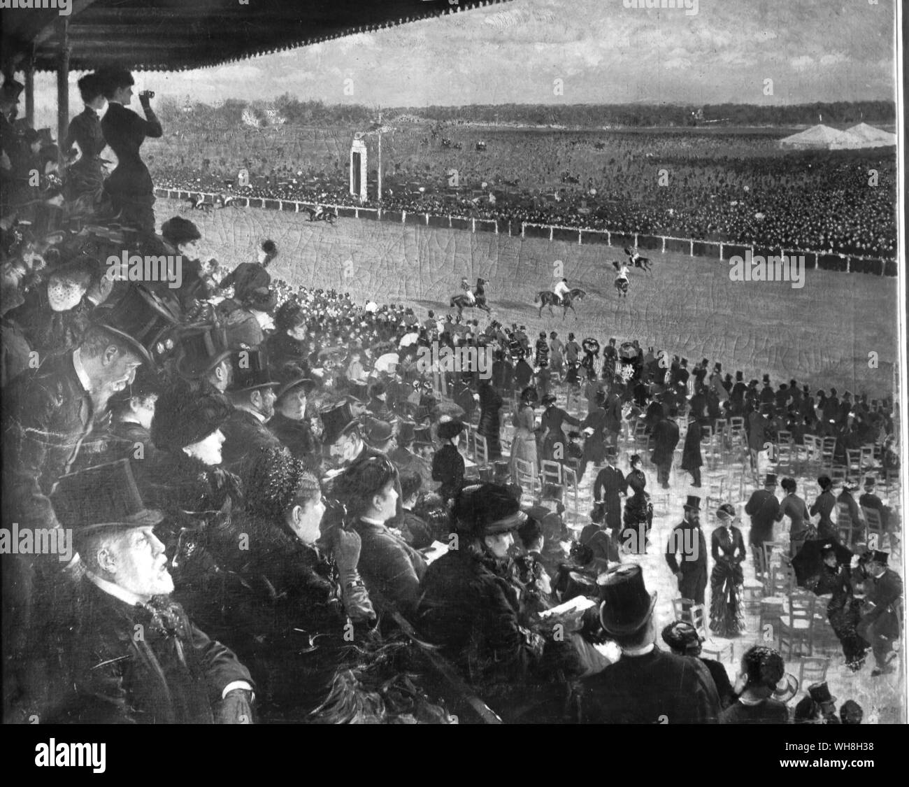 Flat Racing. Il Paris Grand Prix a Longchamp nel 1900. Enciclopedia del cavallo pagina 152.. . . Foto Stock