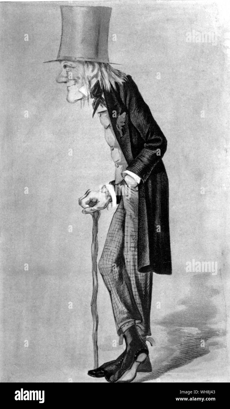 Richard Owen - caricature da Vanity Fair. Darwin e la Beagle da Alan Moorhead, pagina 265. Foto Stock