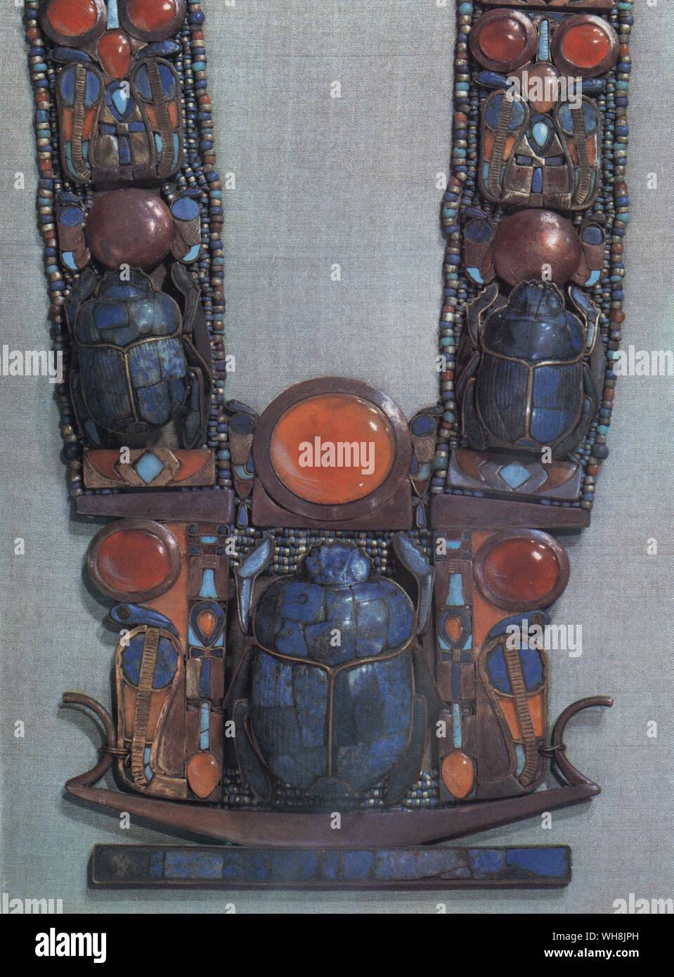 Collana del sole all'orizzonte orientale trovato in Tutankhamon la tomba. Foto Stock