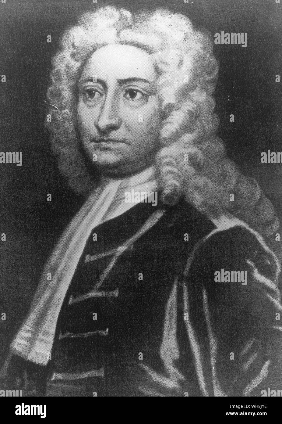 Edmund Halley (1656- 1742) Inglese astronomo e matematico Foto Stock