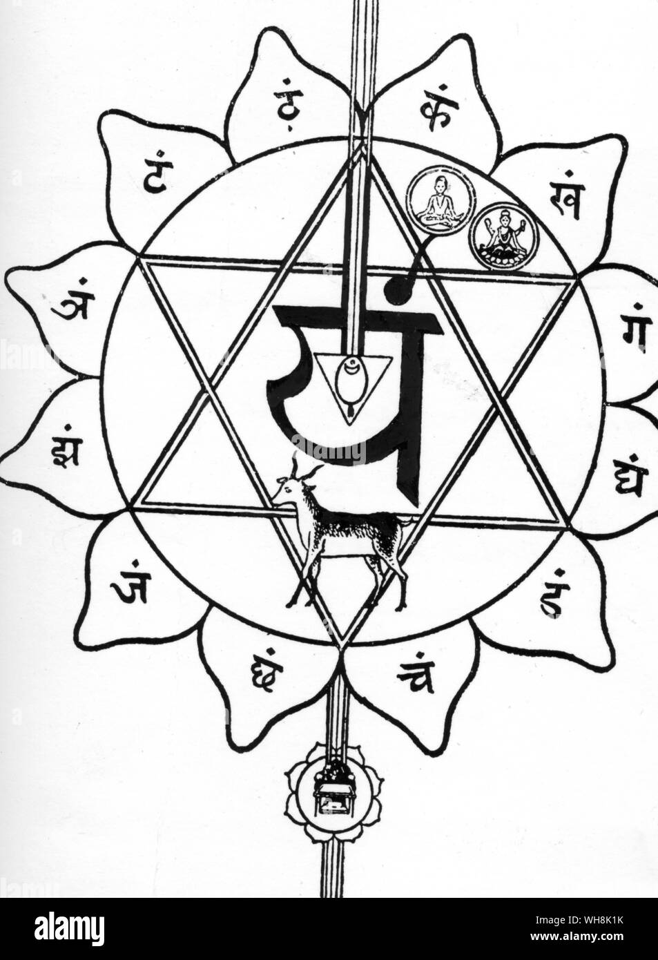 Un simbolo del chakra del cuore Foto Stock