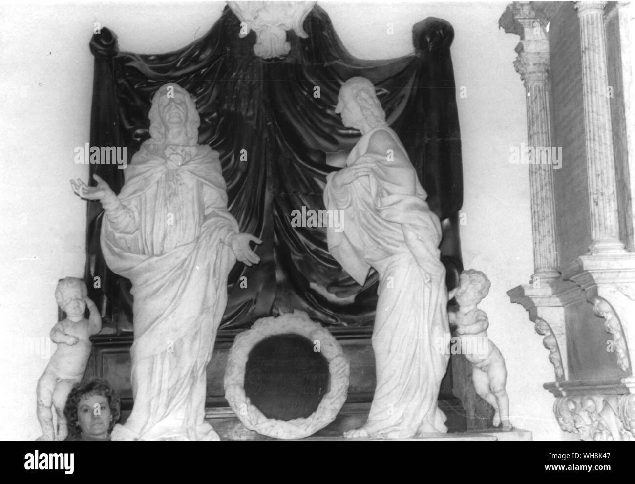 Monumento a Richard e Thomas Bennett (1601-16663) la testa non ufficiale dell'ordine dei Gesuiti in Inghilterra Foto Stock