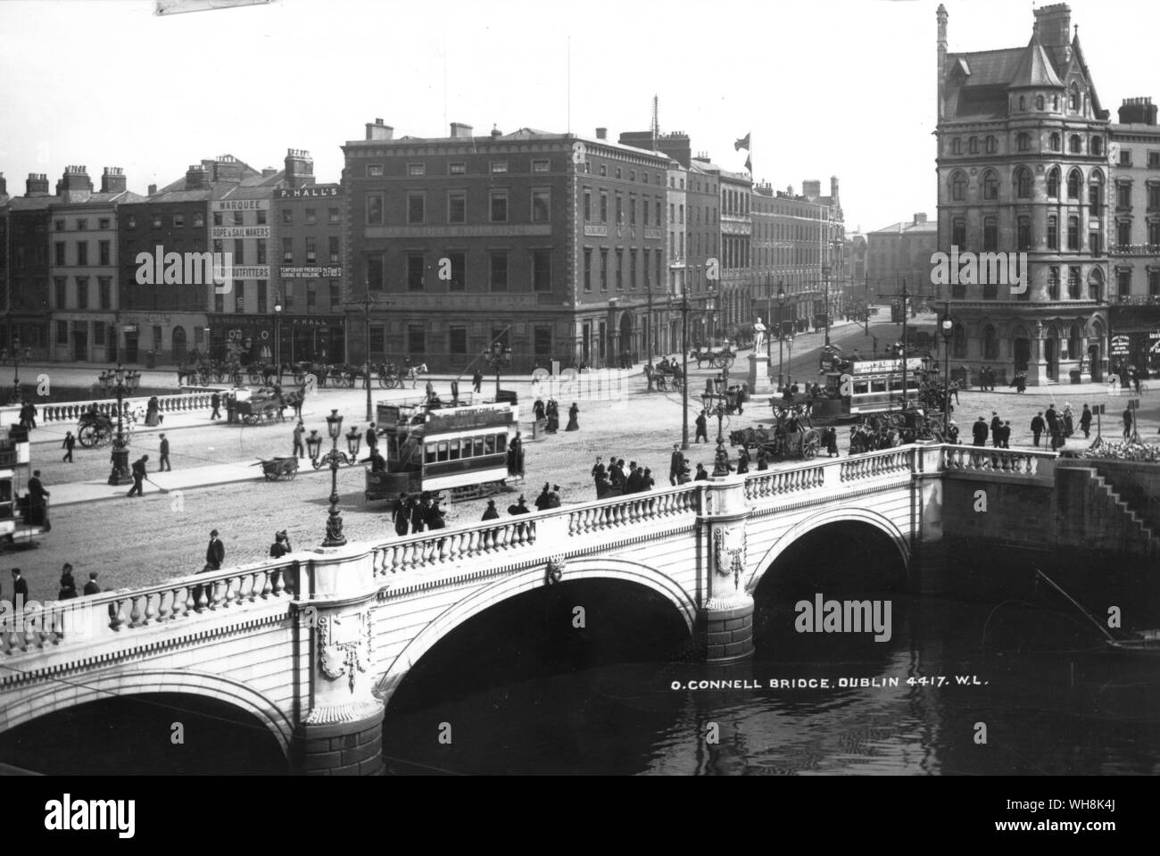 O'Connell Bridge Dublin 1900s Foto Stock