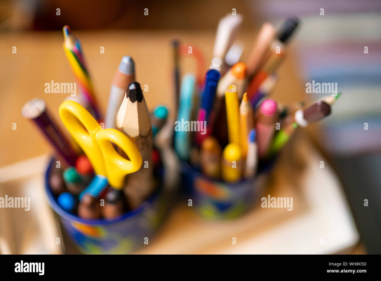 Assortimento di matite colorate Foto Stock