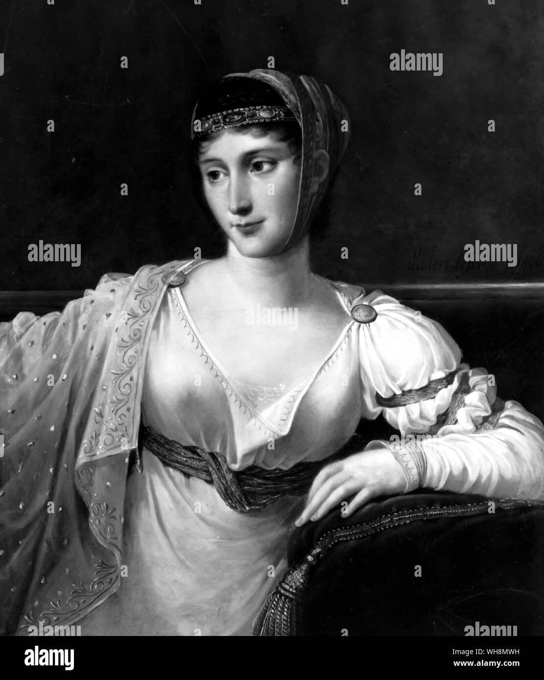 Sua sorella Paolina - è venuto lealmente a condividere il suo esilio': la principessa Paolina Borghese (1780-1825) da Robert Lefevre. Museo di Wellington, Apsley House, Londra. Foto: Crown Copyright Foto Stock