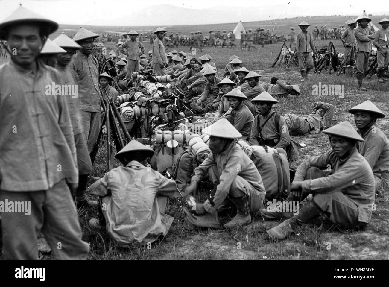 Annamites (Indo cinese) dal francese Indo Cina combattuto nell'esercito francese a Salonicco nel 1916 Foto Stock
