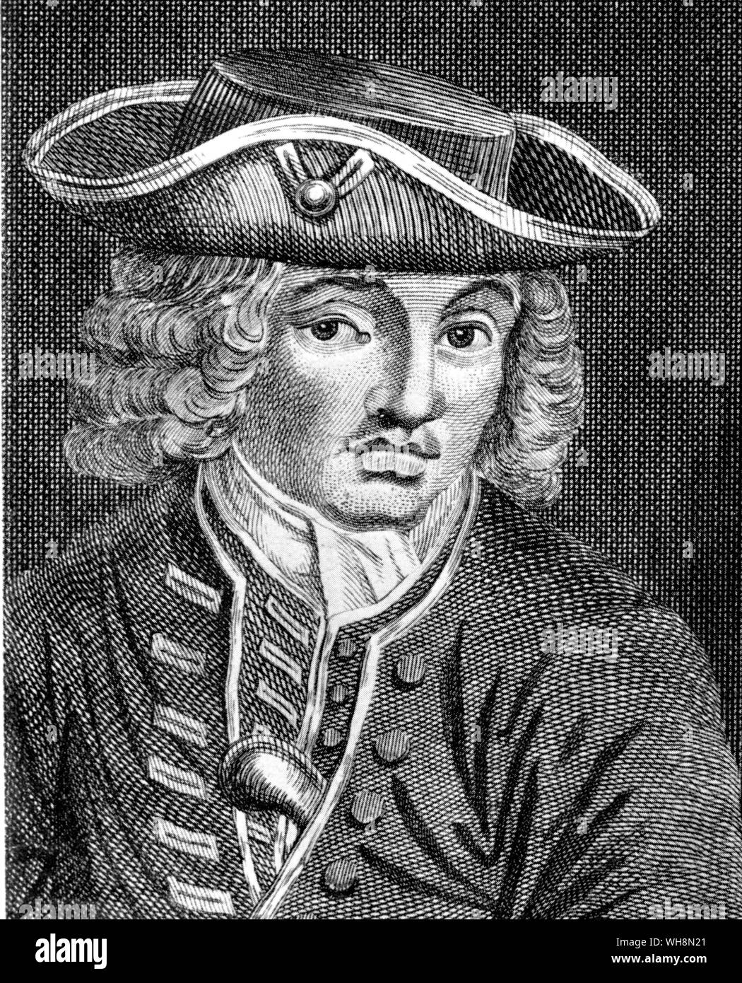 Jonathan Wild 1682-1725 ladro introduttore e capofila di un ritratto in Newgate Calendario Foto Stock