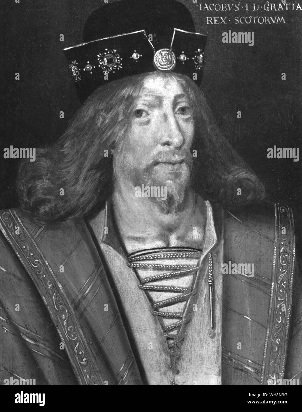 Giacomo I di Scozia 1394-1437 ha trascorso gran parte della sua infanzia un prigioniero della lingua inglese prima i suoi connazionali hanno concordato per il suo riscatto Foto Stock