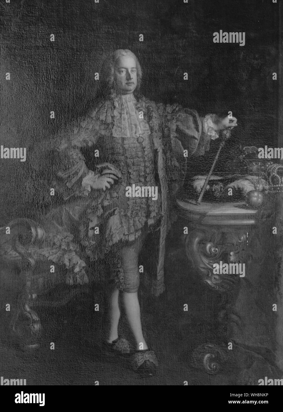 L'Imperatore Francesco I, Maria Theresa's marito e padre dei suoi sedici figli. dipinto da un artista sconosciuto Foto Stock