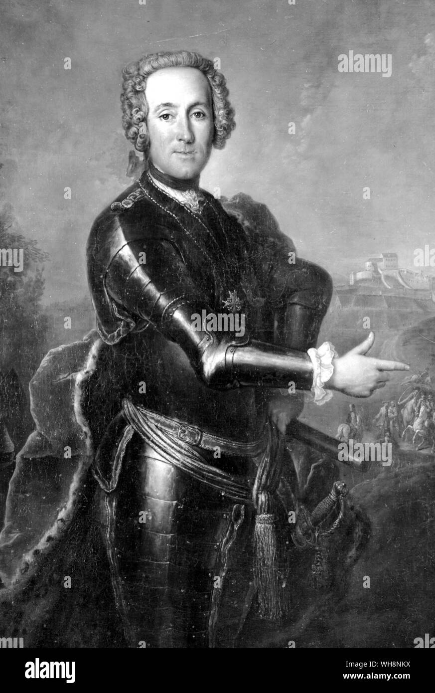 Il barone de La Motte Fouque. dipinto da Antoine Pesne Foto Stock