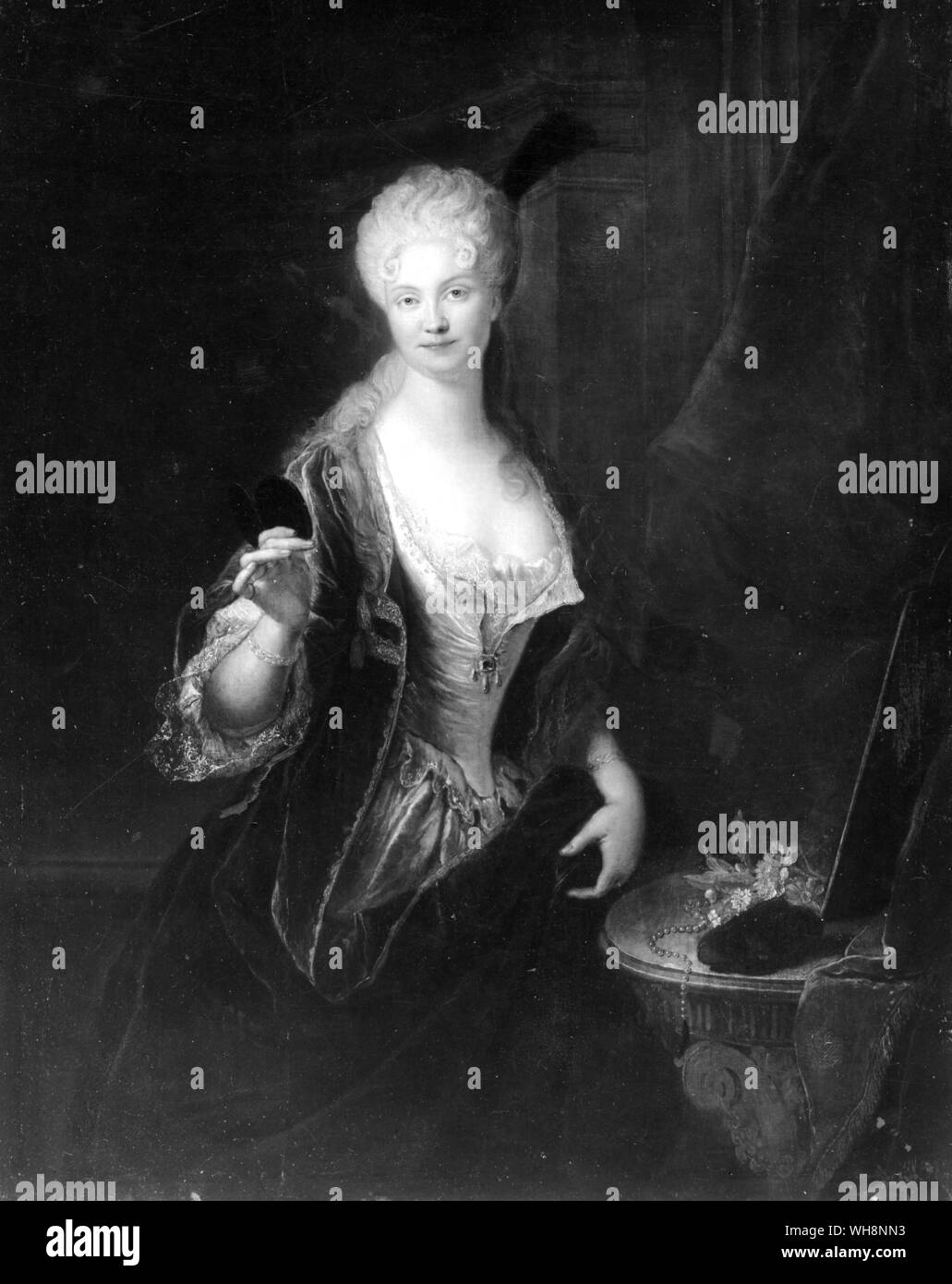 Madamoiselle de Sonsfeld. dipinto da Antoine Pesne Foto Stock