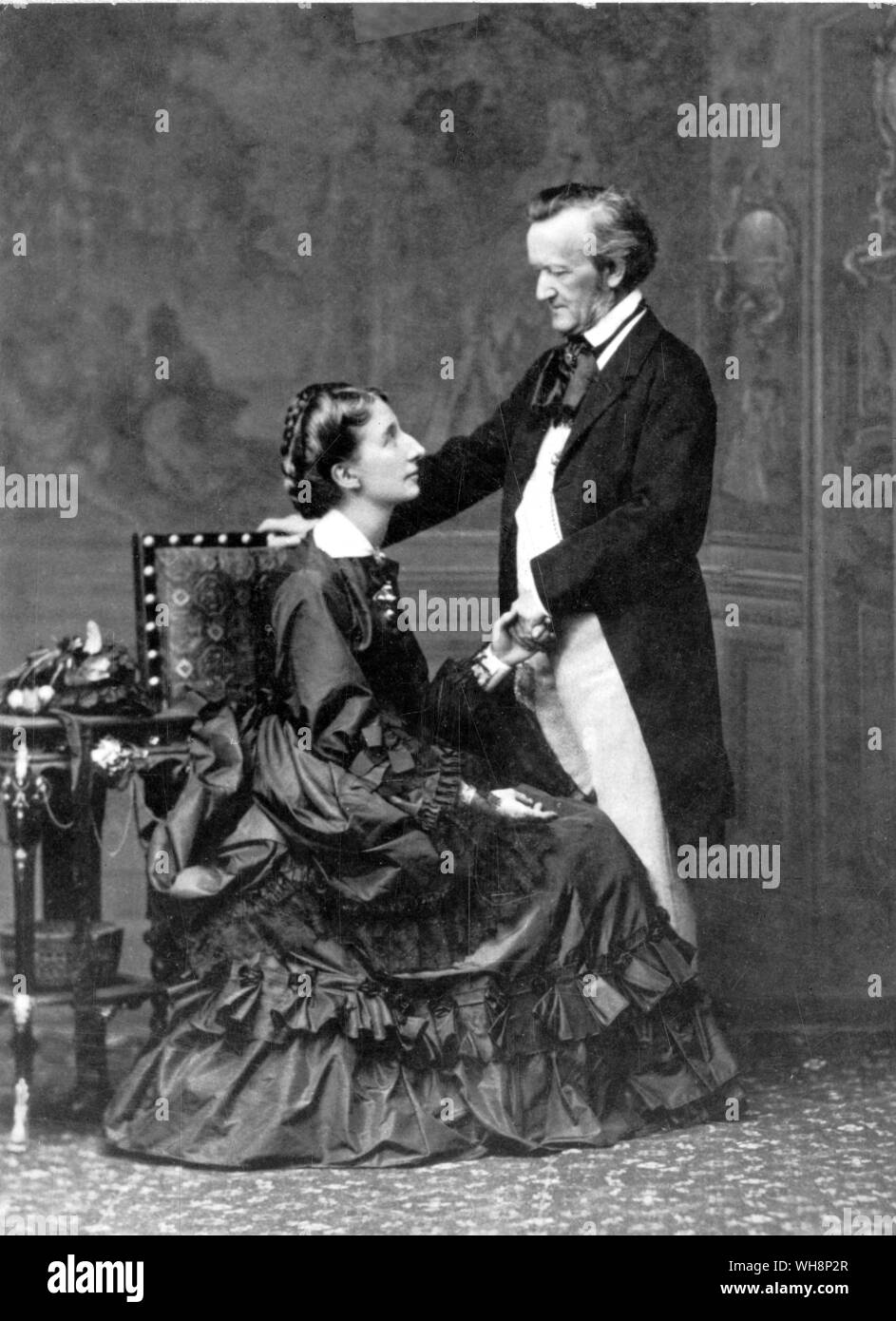 Wagner e Cosima, 1872. Foto Stock