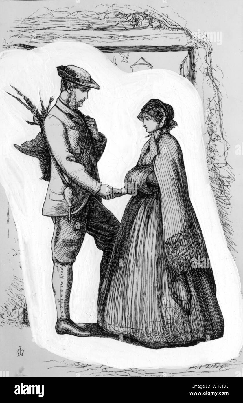 Signore Lufton e Lucia Roberts. Illustrazione da Framley Parsonage, da Sir John Millais Eerett Foto Stock