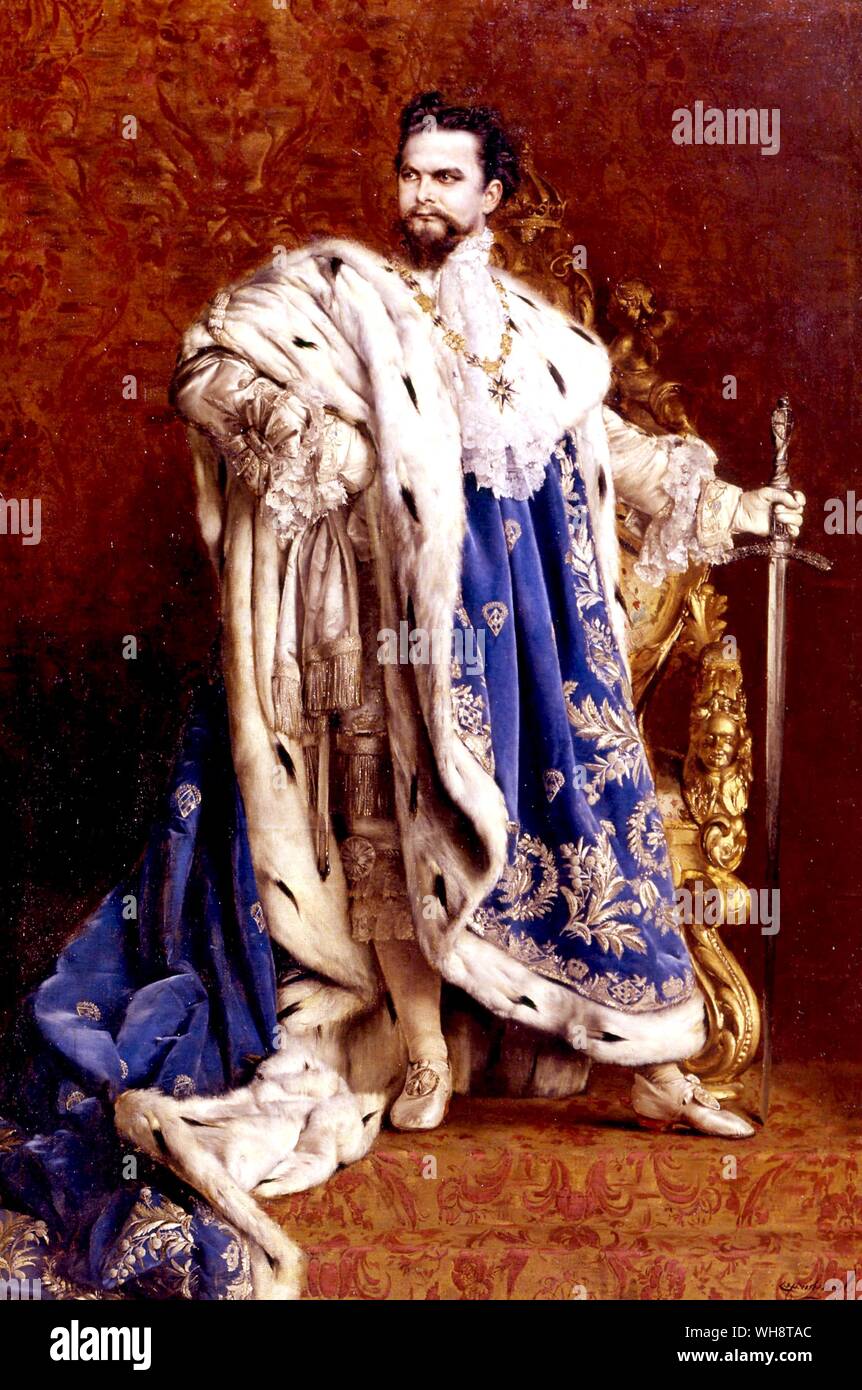 Ludwig II di Baviera Foto Stock