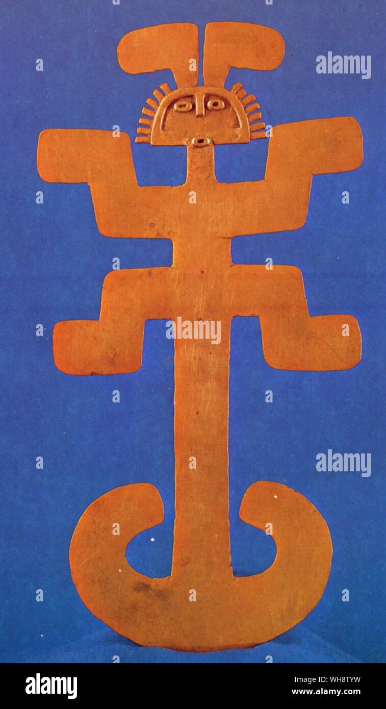 Il Tolima stile viene da oro ricco torrenti che scorrono verso est nella parte superiore della valle di Magdalena, in prossimità della regione in cui Benalcazar's uomini trovati nativi di polvere d oro Foto Stock