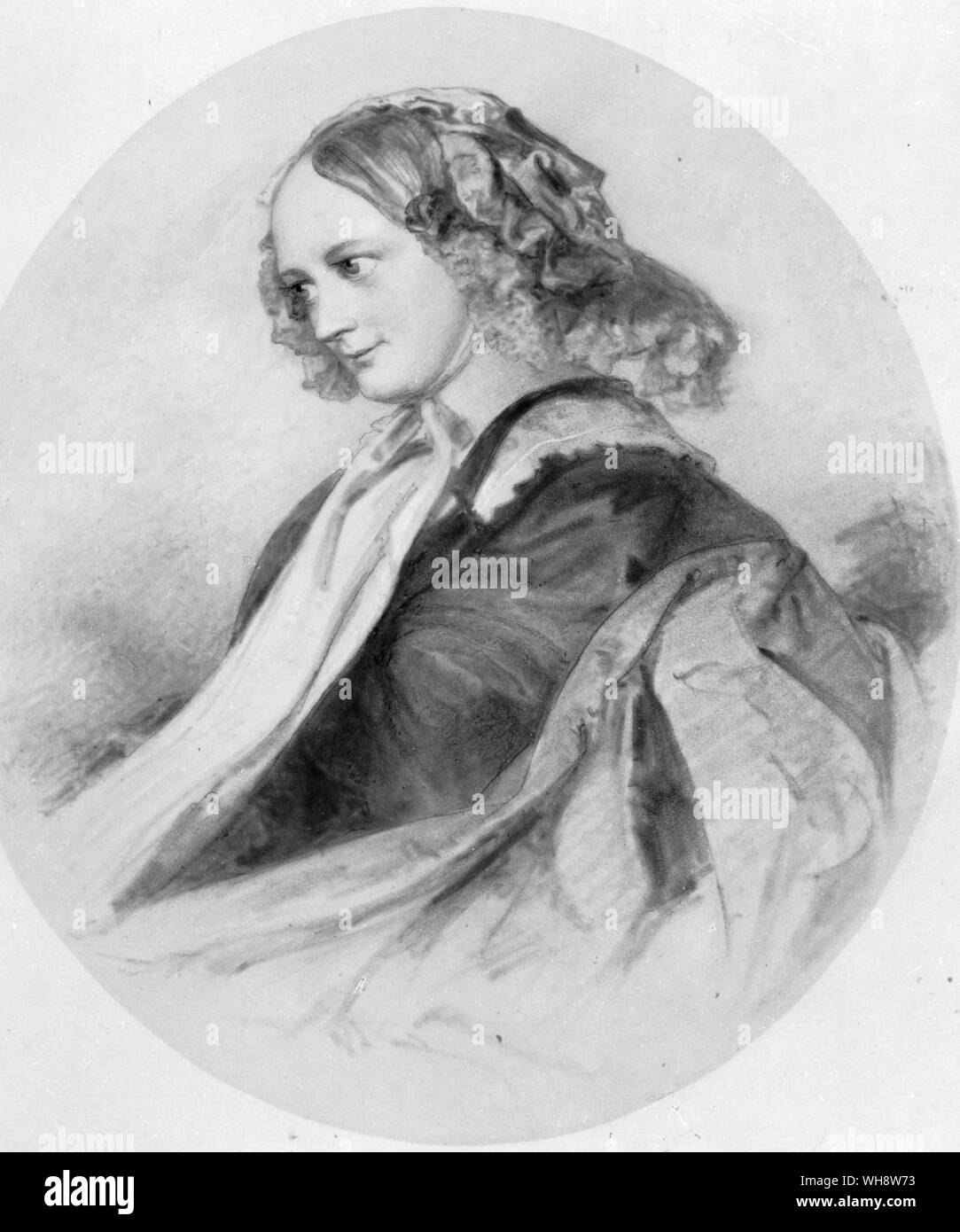 Madame Jeanrenaud Cecile la madre di disegno a matita di Wilhelm Hensel Foto Stock
