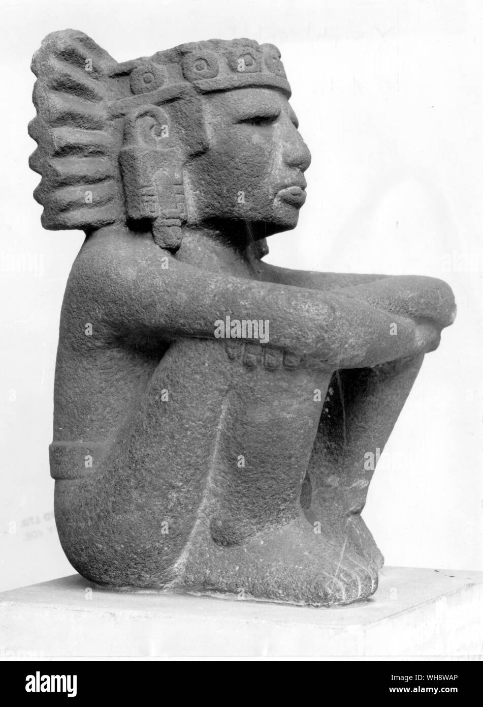Aztec sculture - il fuoco dio. Xsichtecahtl Foto Stock