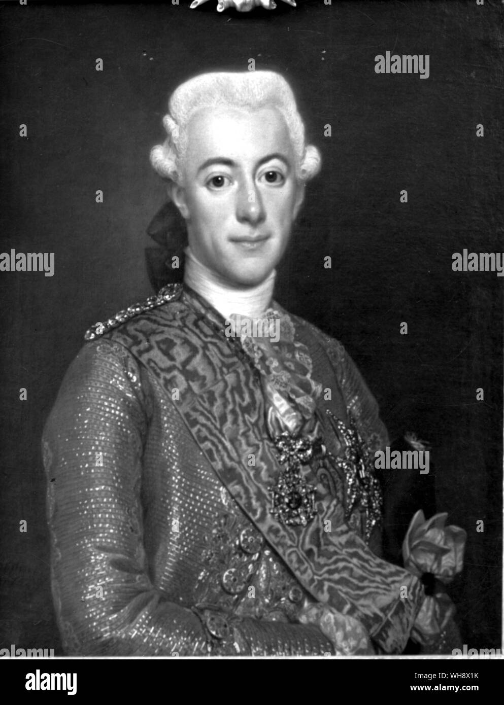 Il re Gustavo III, da A. Roslin Foto Stock