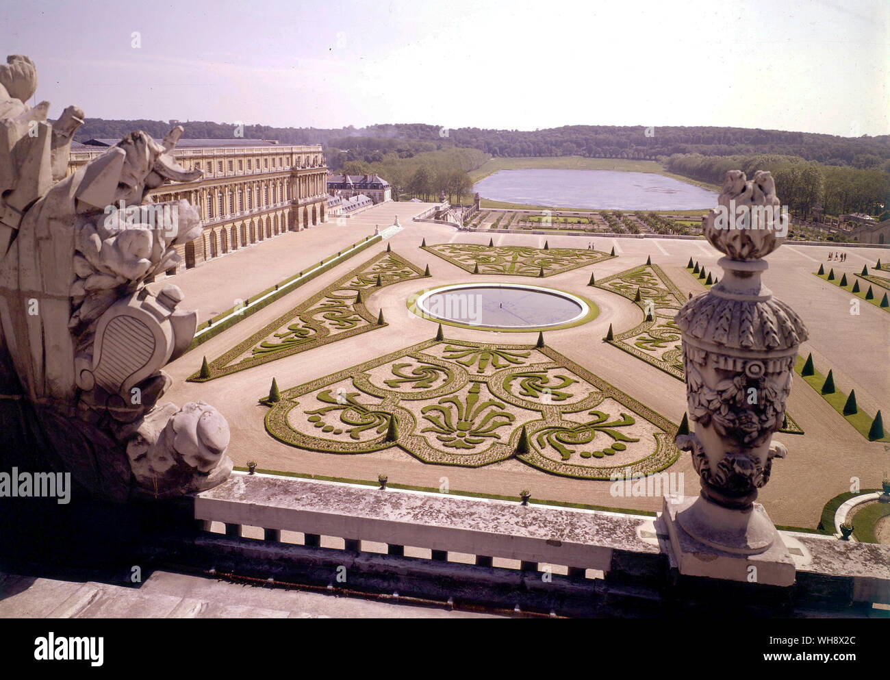 Una vista del parterre sud - Versailles? Foto Stock