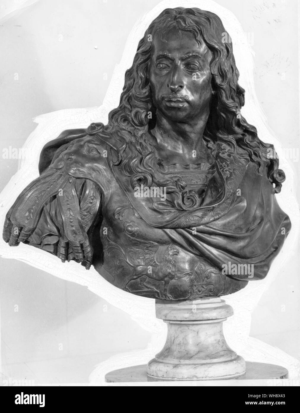 Louis II, Prince de Conde, noto come il Grand Conde, da Antoine Coysevox, 1688 Foto Stock