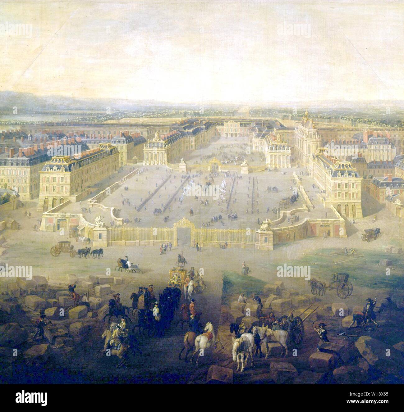 Versailles nel 1722 - da Jean-Baptiste Martin Foto Stock