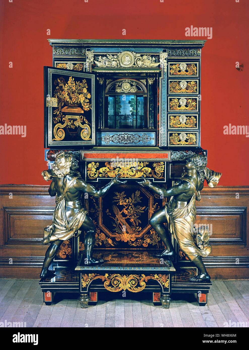 Armadio dato a Carlo II d'Inghilterra da Luigi XIV Foto Stock