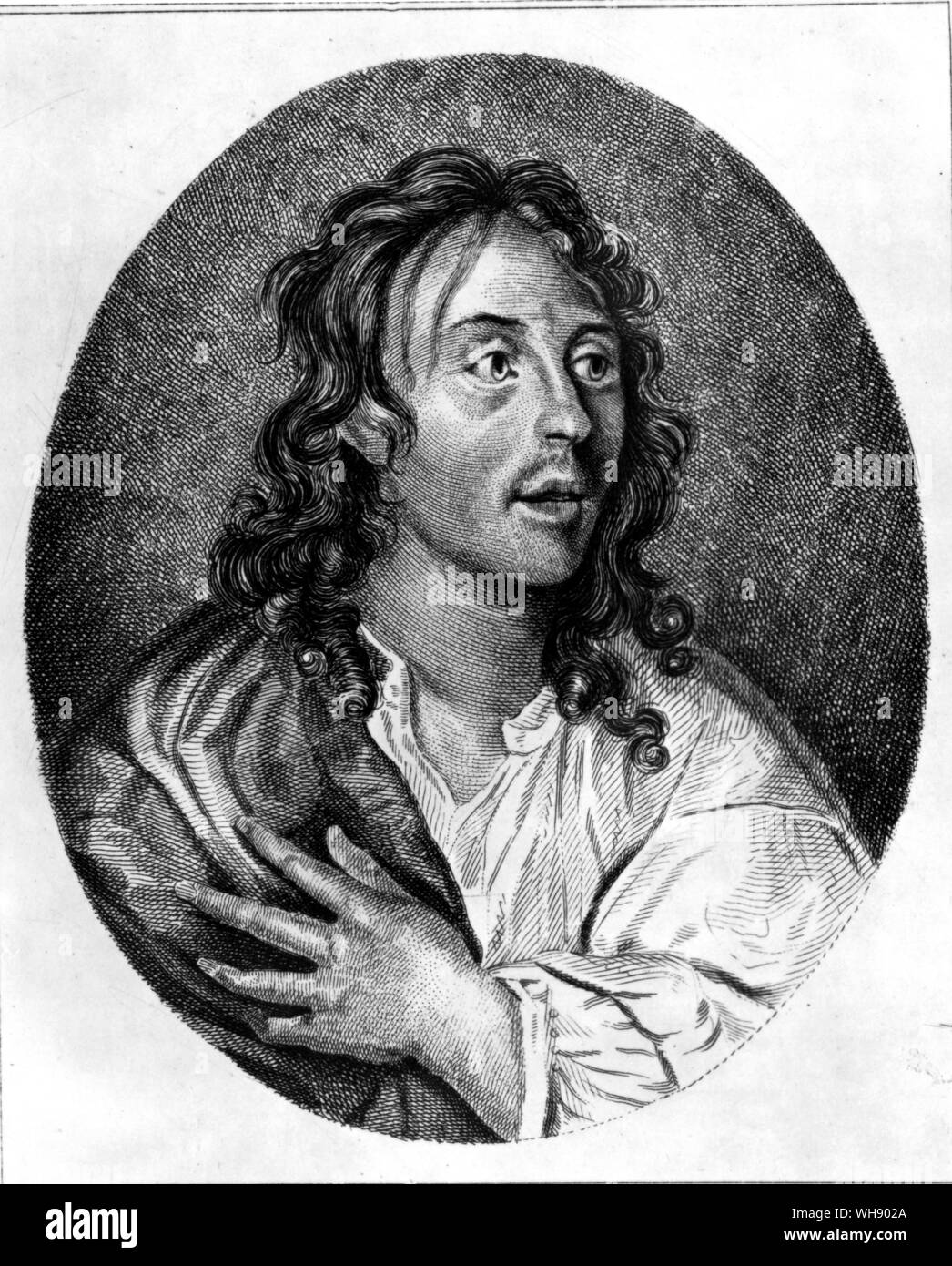 Nathaniel Lee - un poeta nella bolgia - egli ha dedicato nel 1675 suo gioco Nero a Rochester. Egli terminò i suoi giorni in un manicomio, alla quale egli era stato introdotto da un vizioso vita in compagnia di ROchester e altri suoi patroni. Foto Stock