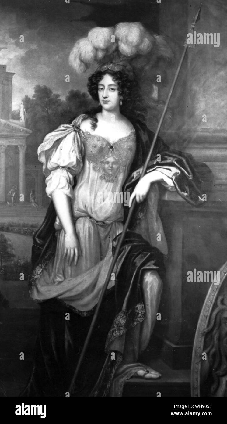 Frances Stewart come Minerva, perseguito invano dal re e il Duca di York Foto Stock