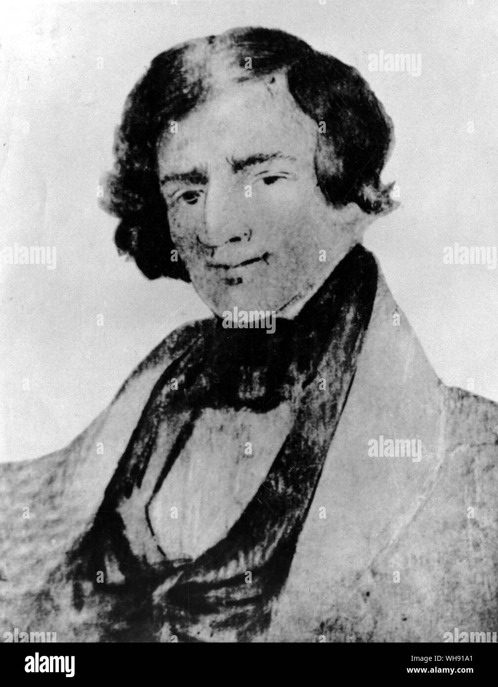 Jed Smith, mountain uomo straordinario.. Forte Jedediah Smith 1798-1831 fur cacciatore di animali da pelliccia e explorer è stato il primo uomo bianco conosciuto per aver attraversato il grande lago salato deserto Foto Stock
