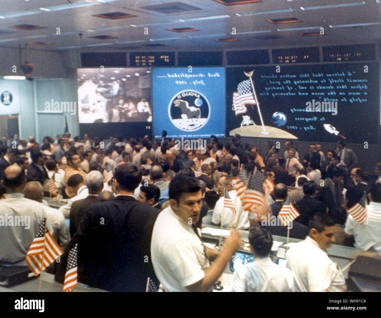 Spazio - controllo massa/veicoli spaziali con equipaggio, centro di Houston in Texas. Foto Stock