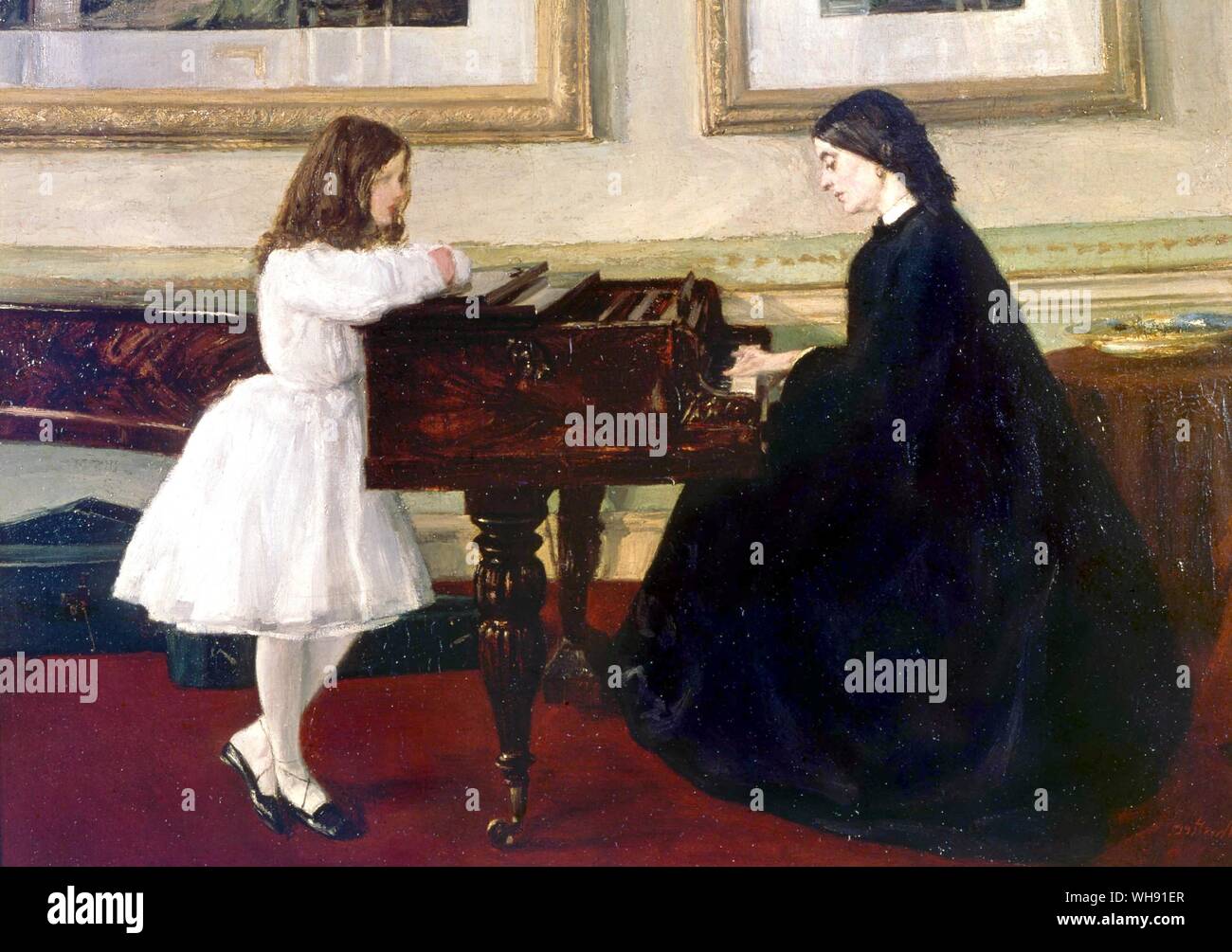 Al pianoforte Foto Stock