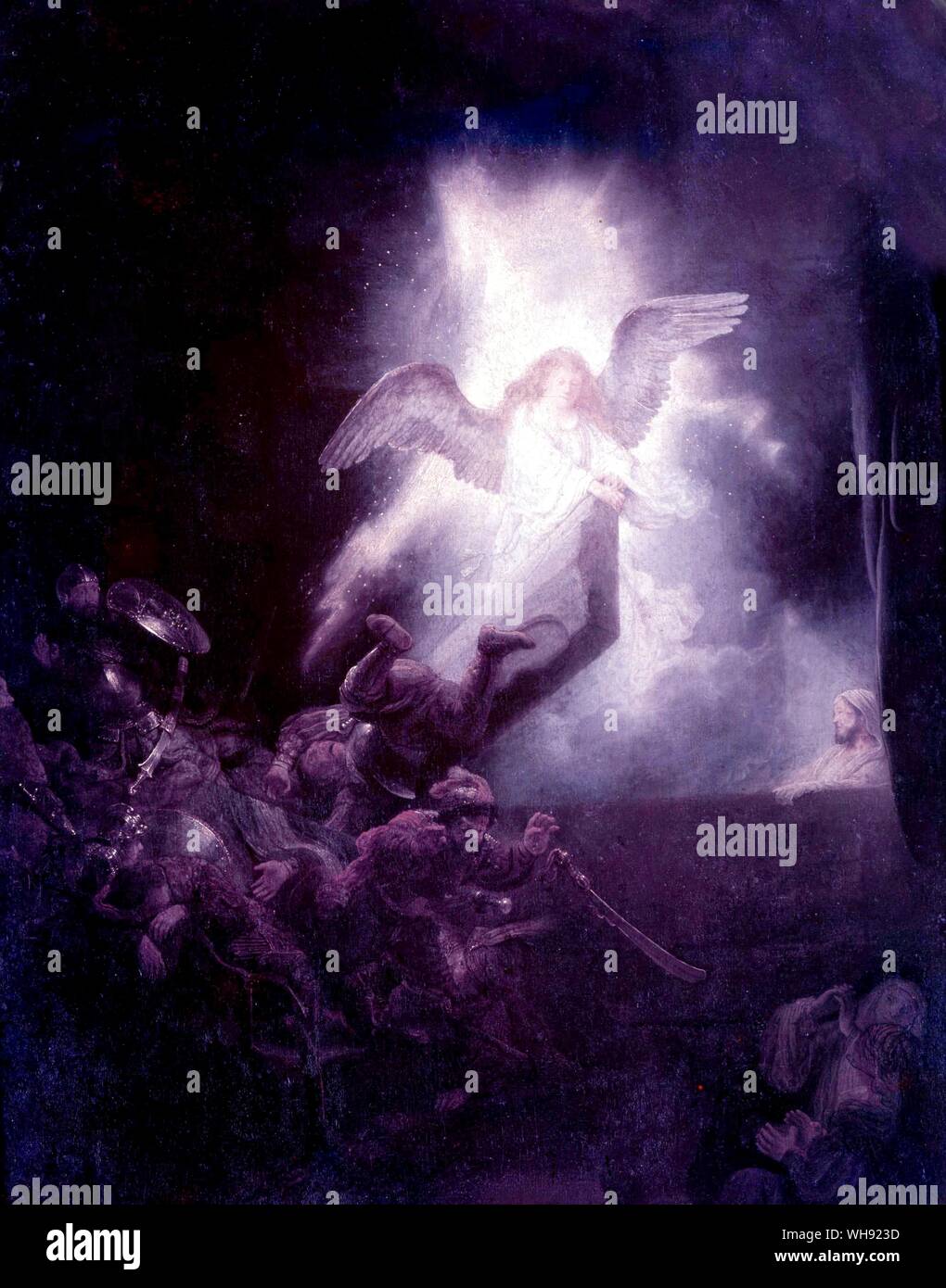 La risurrezione. Da Rembrandt. in Alter Pinakothek, Monaco di Baviera. Harmenszoon Rembrandt van Rijn (Luglio 15, 1606 - Ottobre 4, 1669) è generalmente considerato uno dei più grandi pittori nella storia dell'arte europea e il più importante nella storia Olandese.. Foto Stock