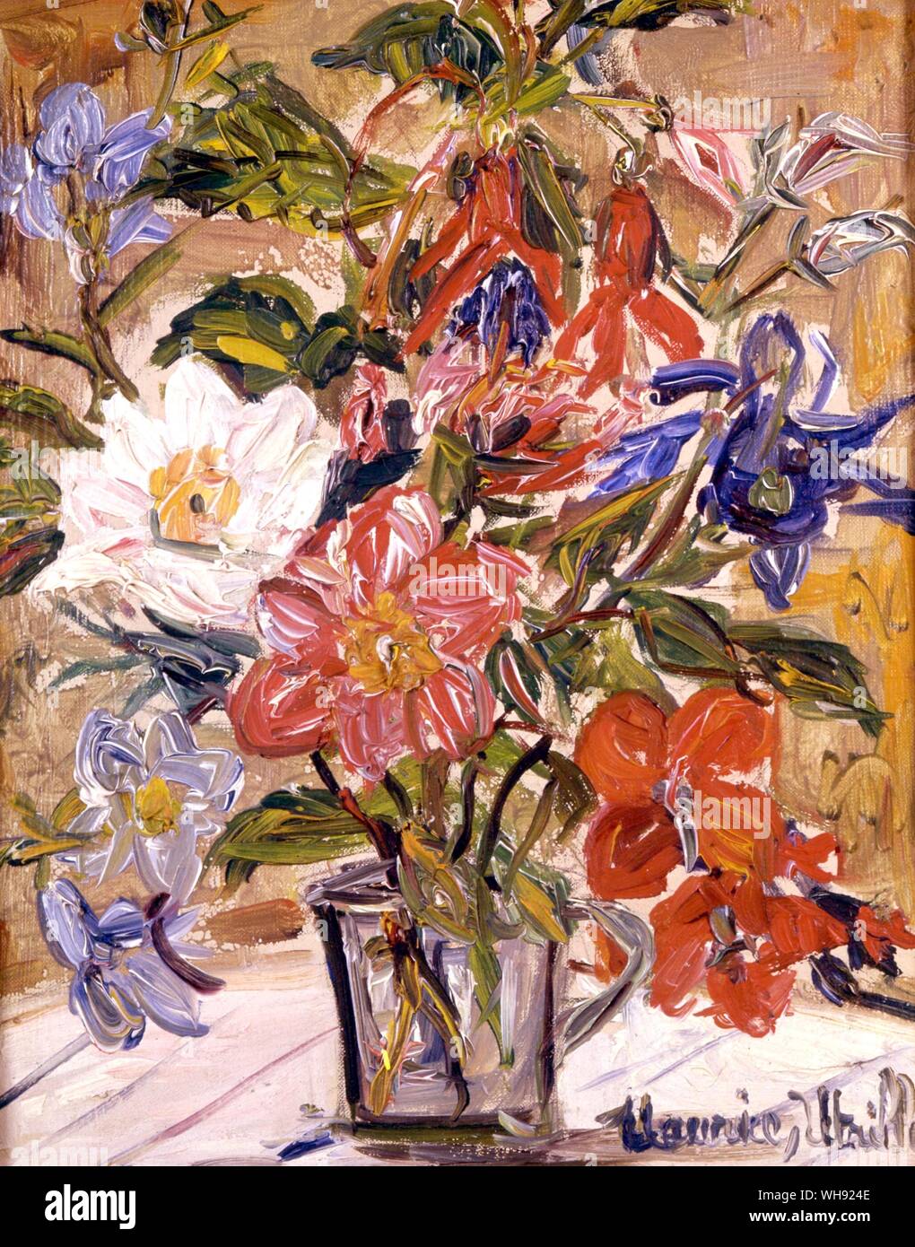 Ancora Vita Fiori un vaso di dalie Foto Stock