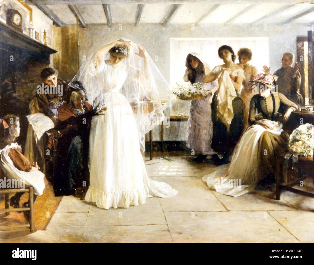 Una mattina di matrimonio di John H F Bacon 1868-1914 Foto Stock