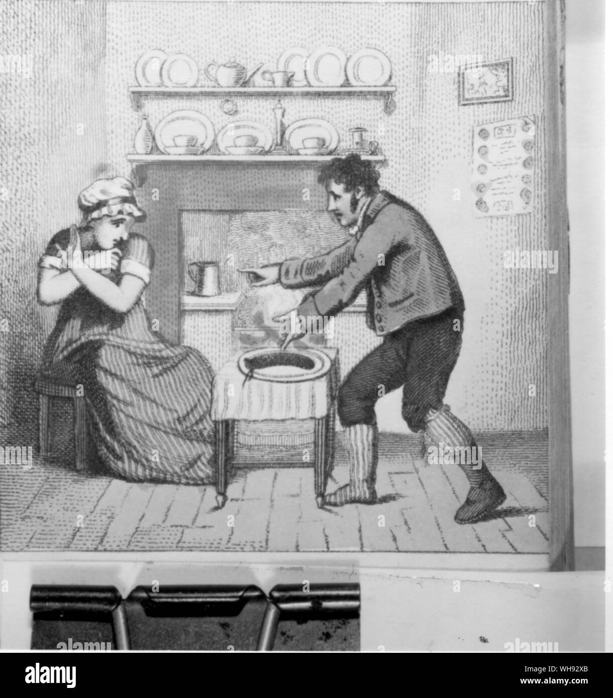 Copperplates dalla onorevole Dorset pensare prima di parlare o tre auguri 1809 Foto Stock