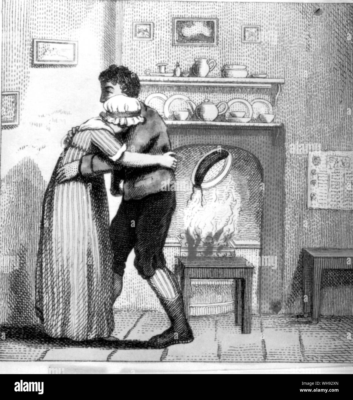 Copperplates dalla onorevole Dorset pensare prima di parlare o tre auguri 1809 Foto Stock