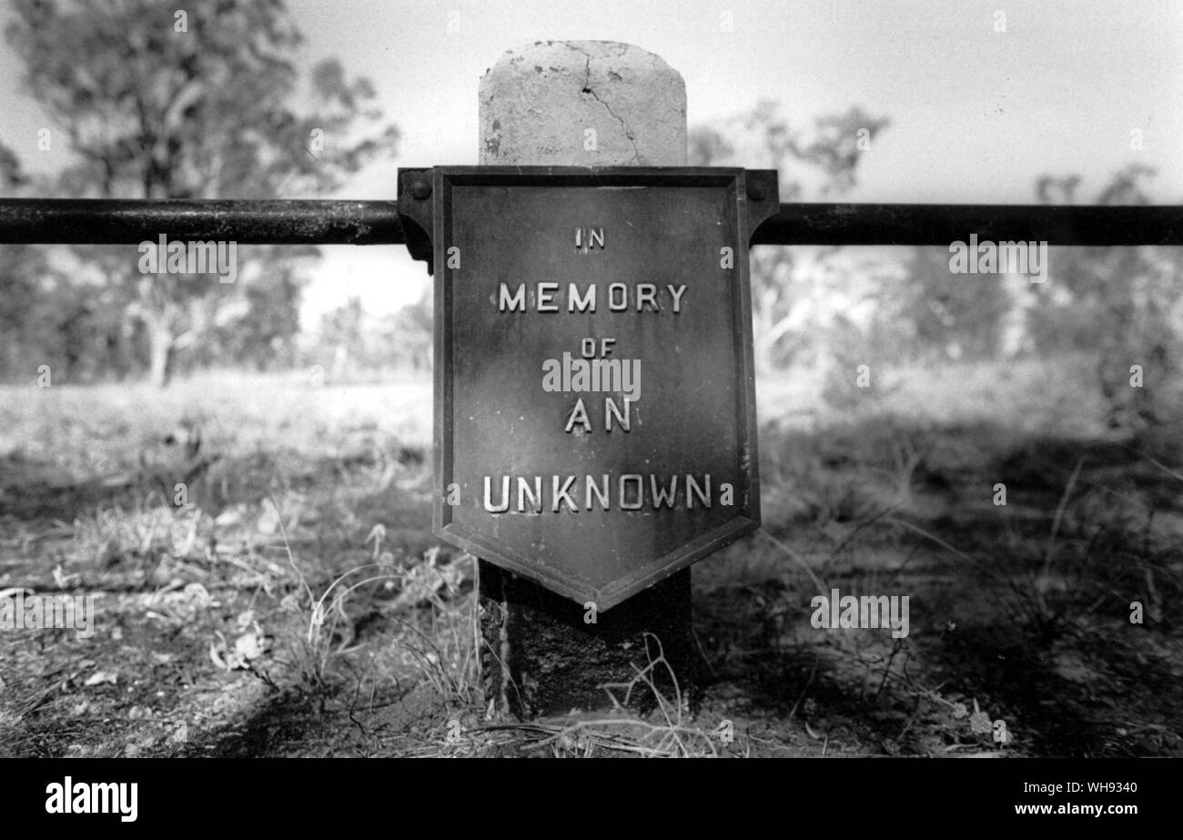 Grave pietra sul Elsey In memoria di uno sconosciuto Foto Stock