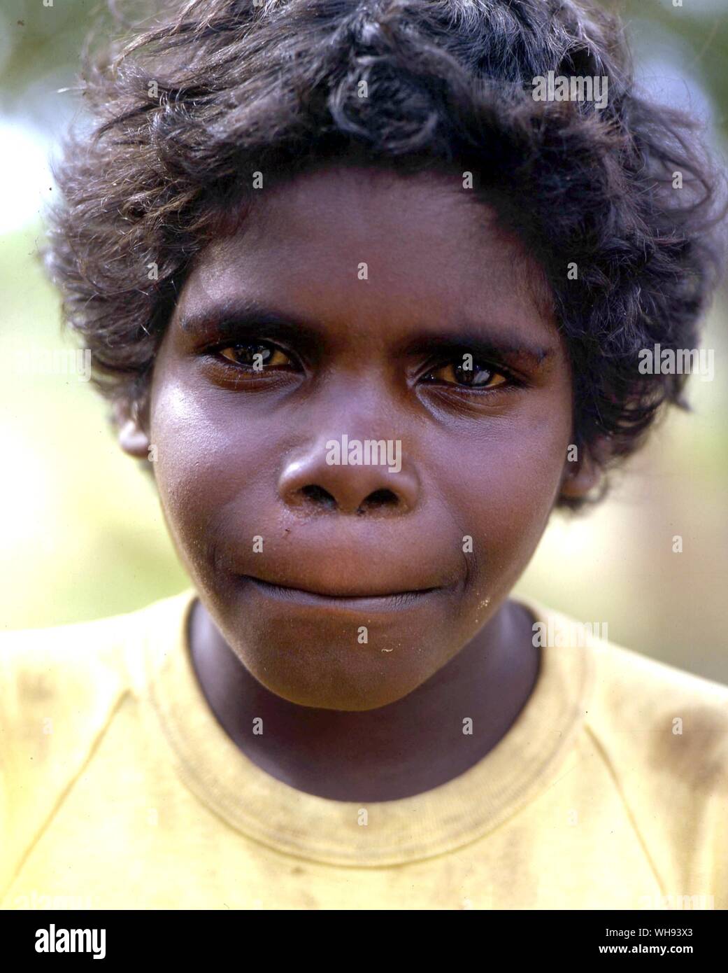 Ragazzo aborigeno Foto Stock