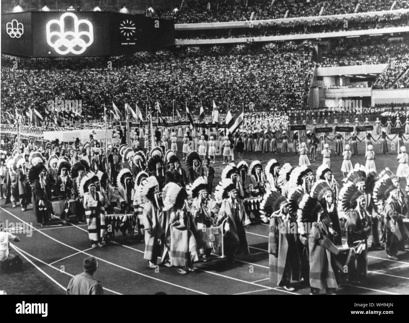 Cerimonia di chiusura del 1976 Giochi Olimpici di Montreal Foto Stock