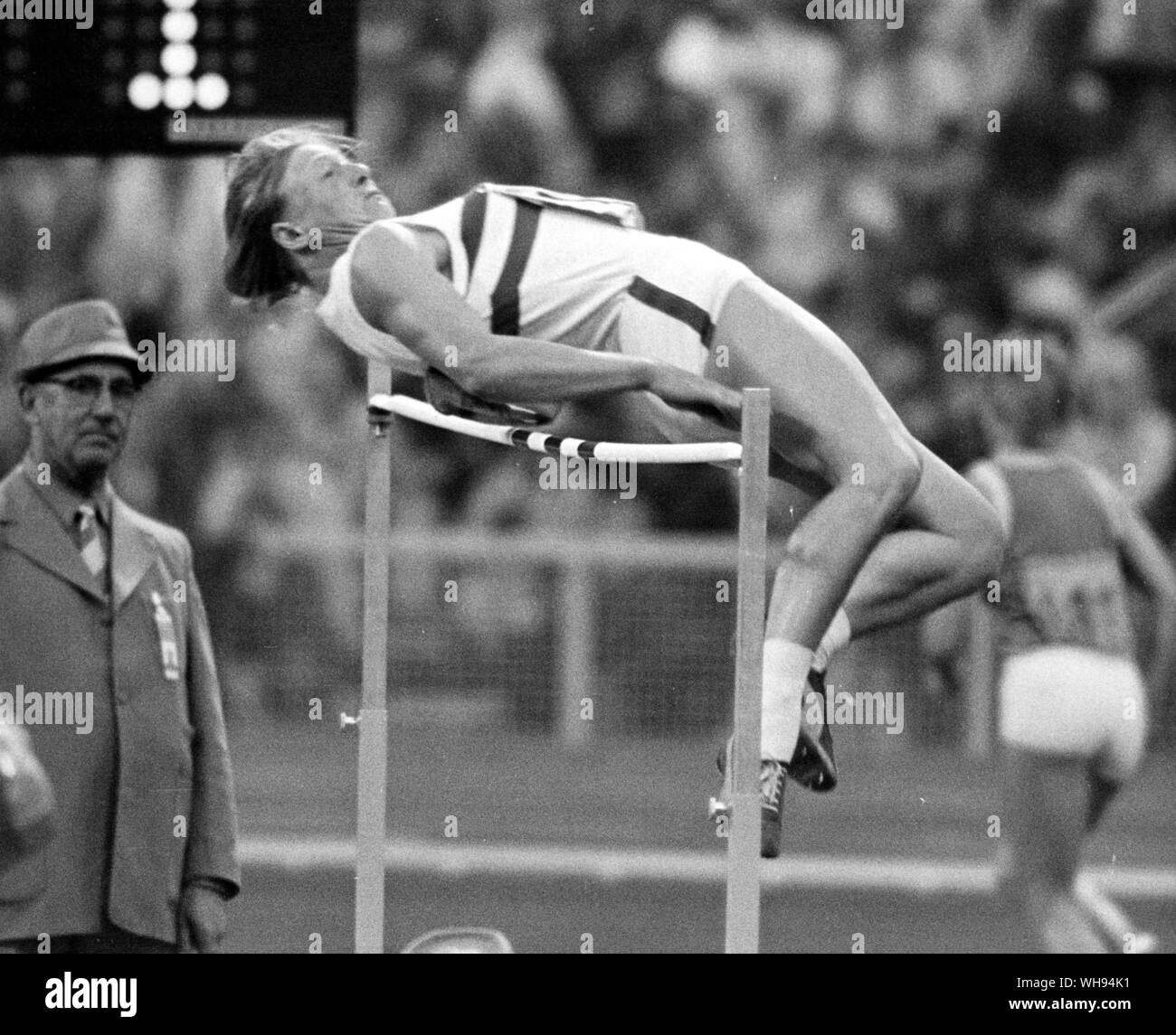 Settembre 1972: Olimpiadi di Monaco di Baviera: Maria Peters (Gran Bretagna) nel pentathlon il salto in alto. Foto Stock