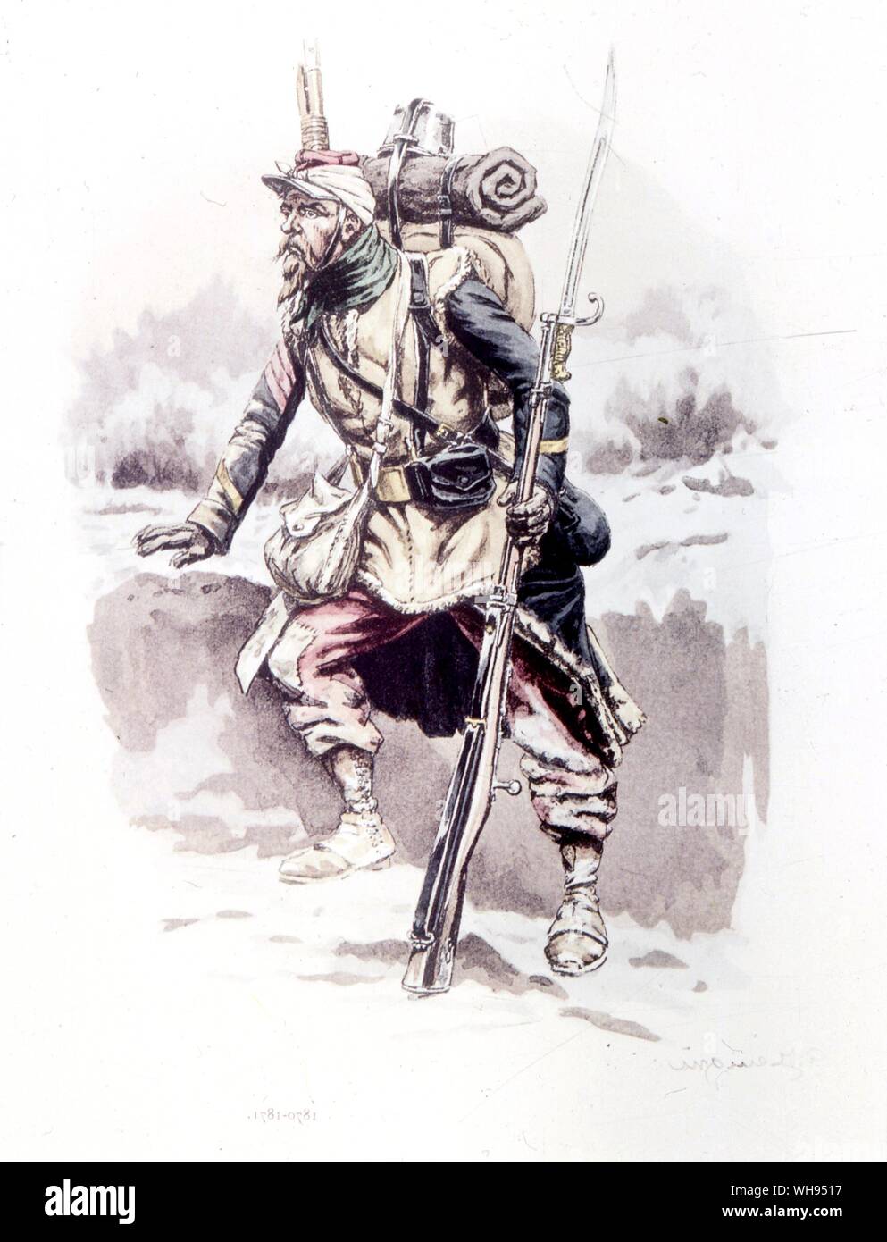 Legione Straniera una uniforme indossata 1871 Foto Stock
